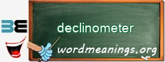 WordMeaning blackboard for declinometer